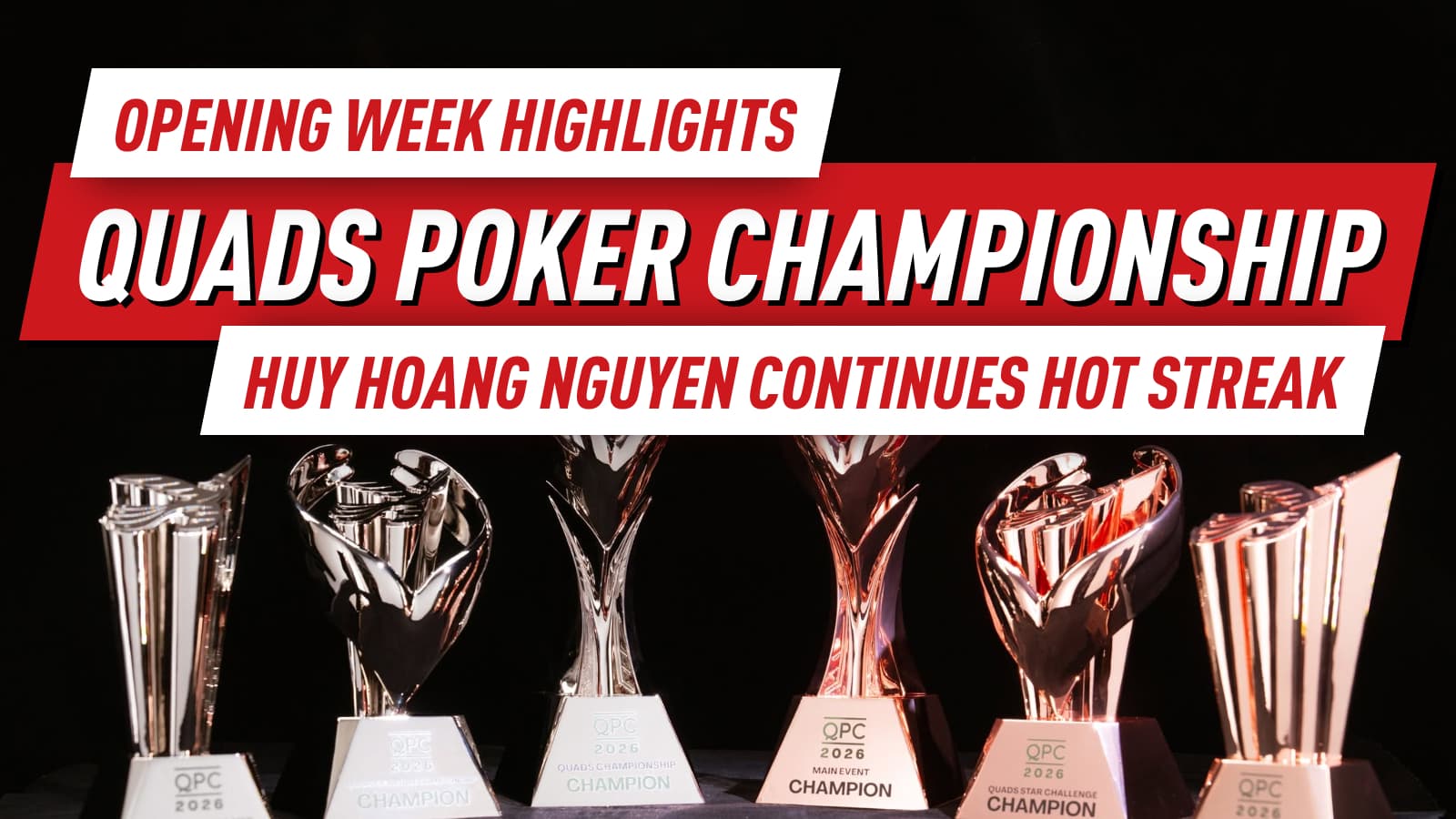 Quads Poker Championship Opens with Massive Fields and Early Champions