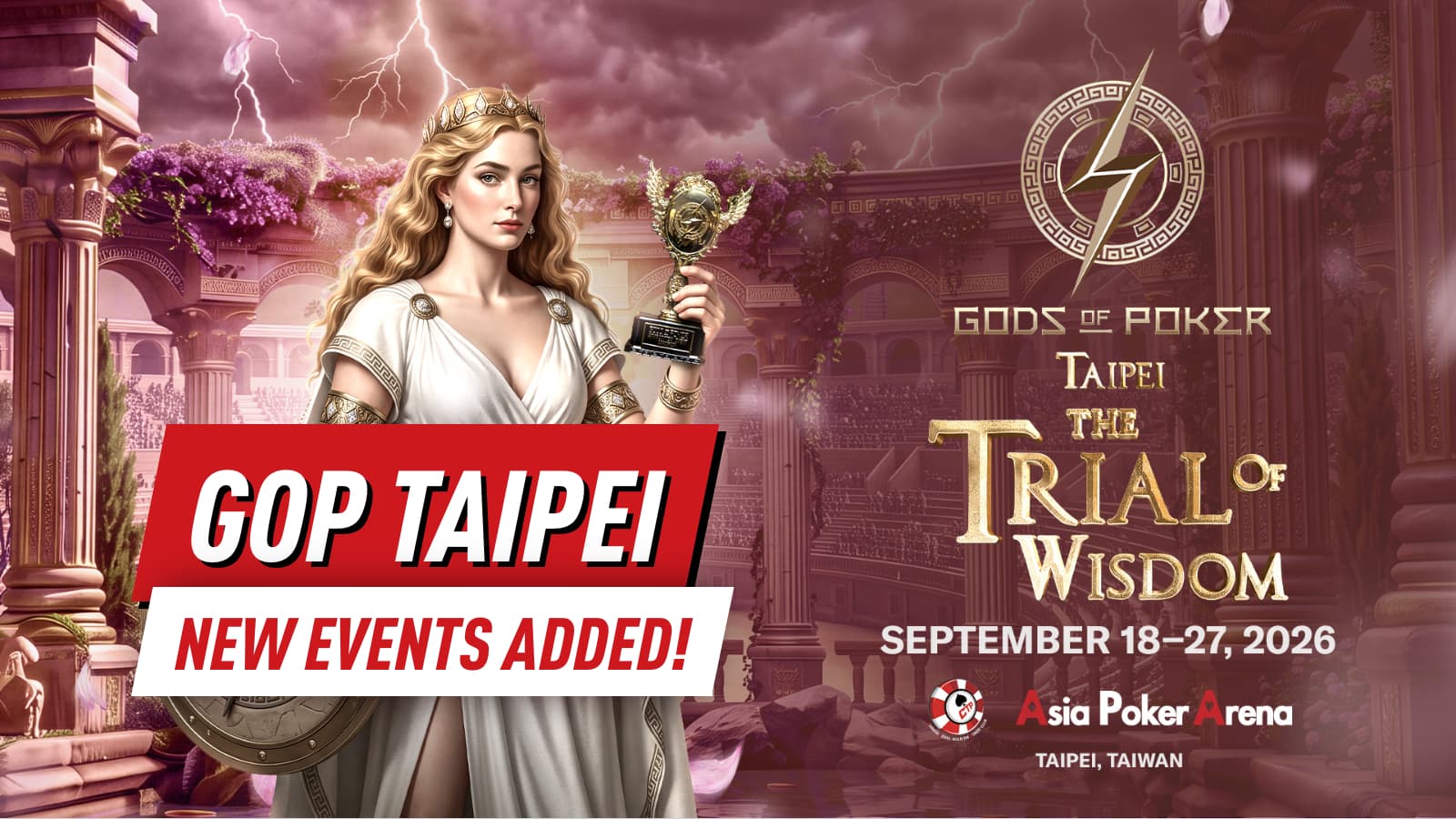 Daily Guarantees and an Accumulator Event Added to GOP Taipei Schedule