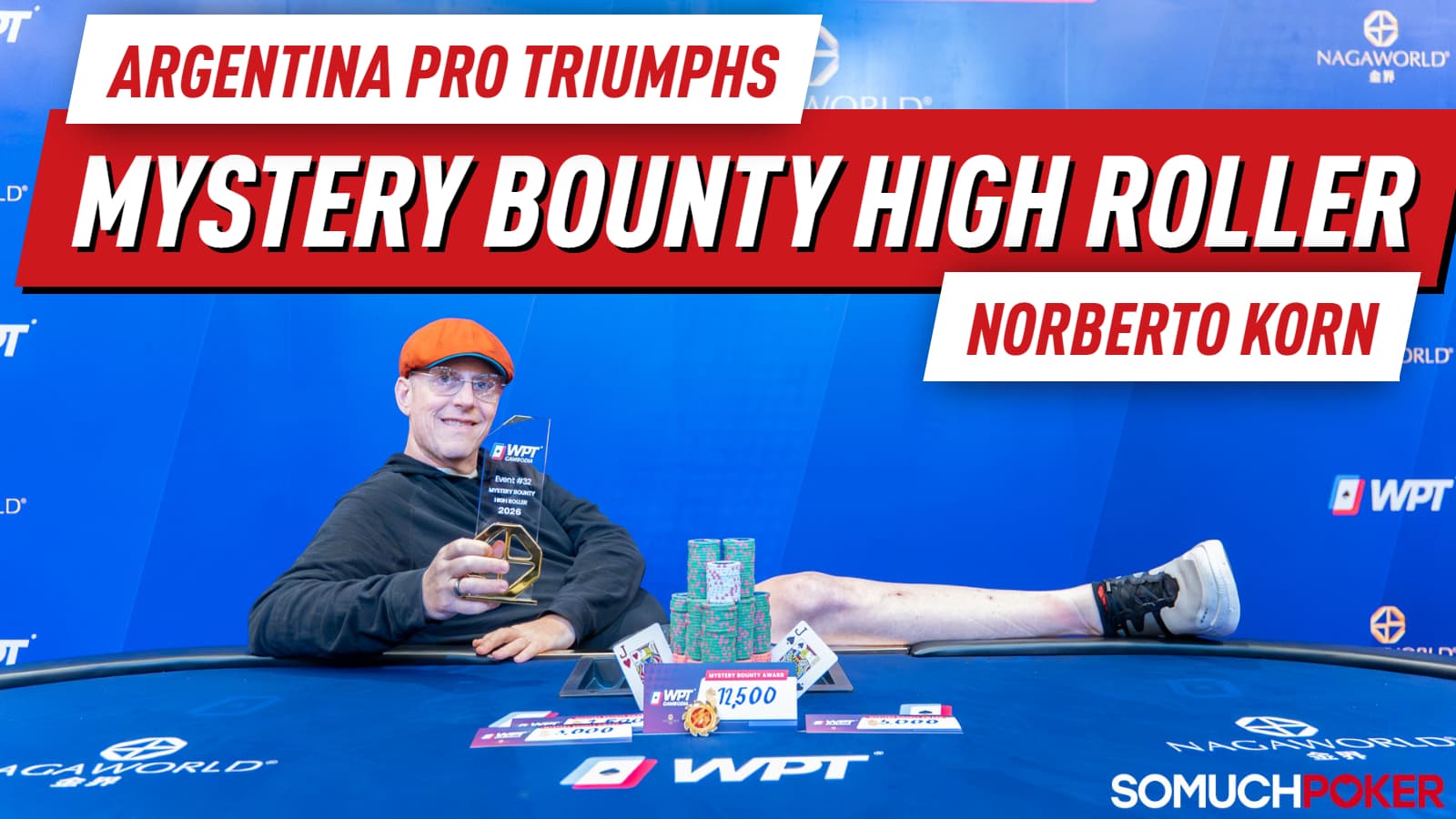WPT Cambodia 2026: Norberto Korn Wins Mystery Bounty HR; Erquiaga Leads WPT Prime Day 1A