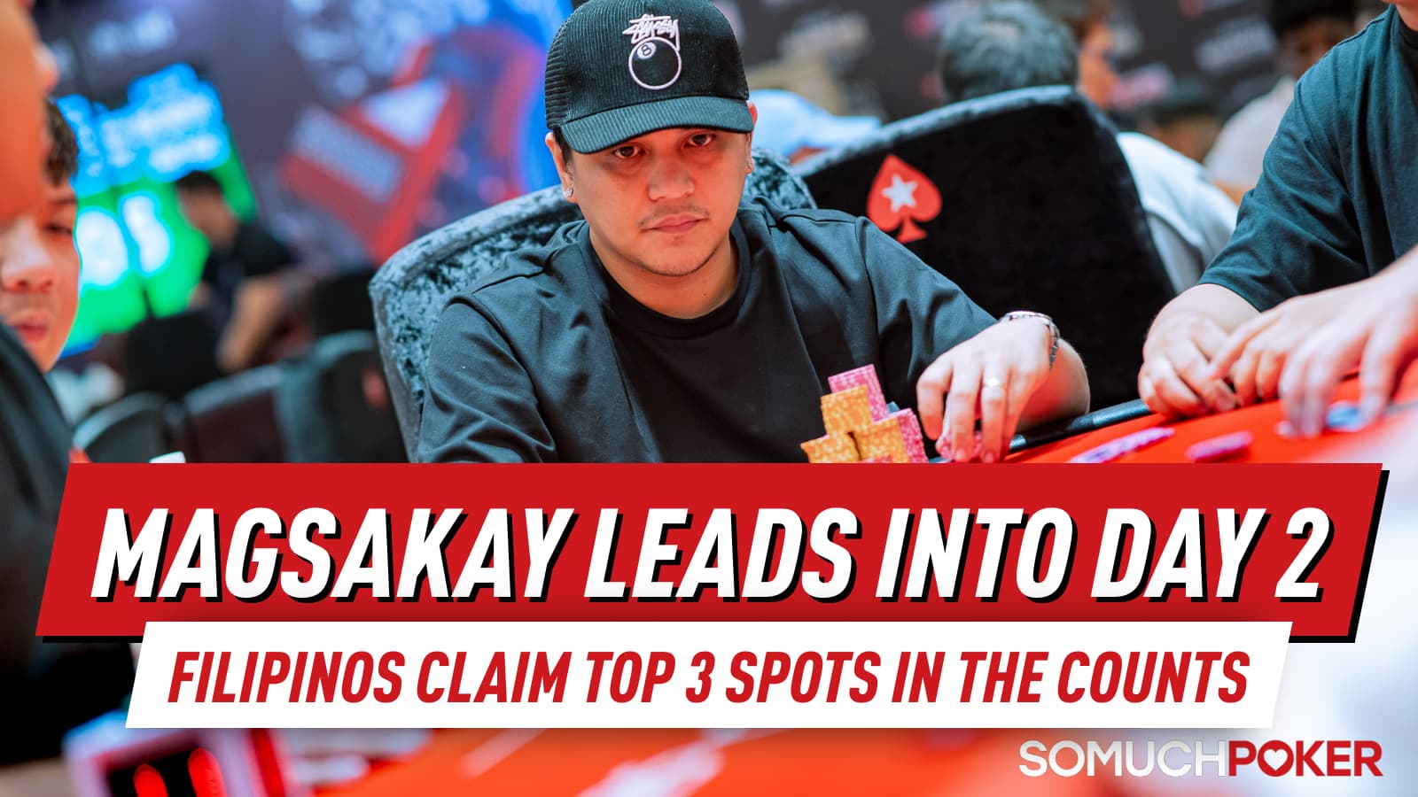 Vamerdino Magsakay Leads 281 Survivors into Okada Manila Millions Main Event Day 2