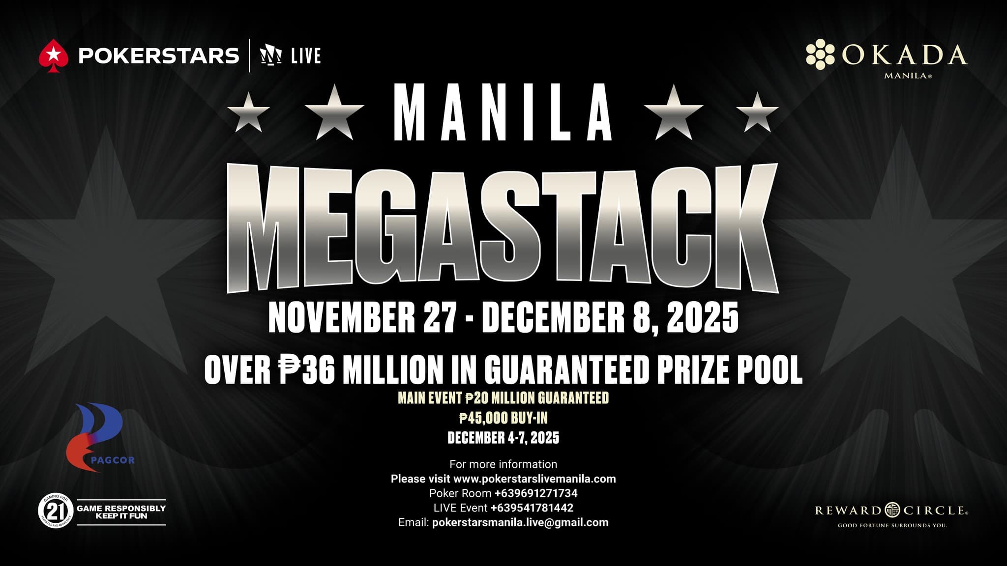 PokerStars LIVE Closes the Year with 23rd Running of Manila Megastack