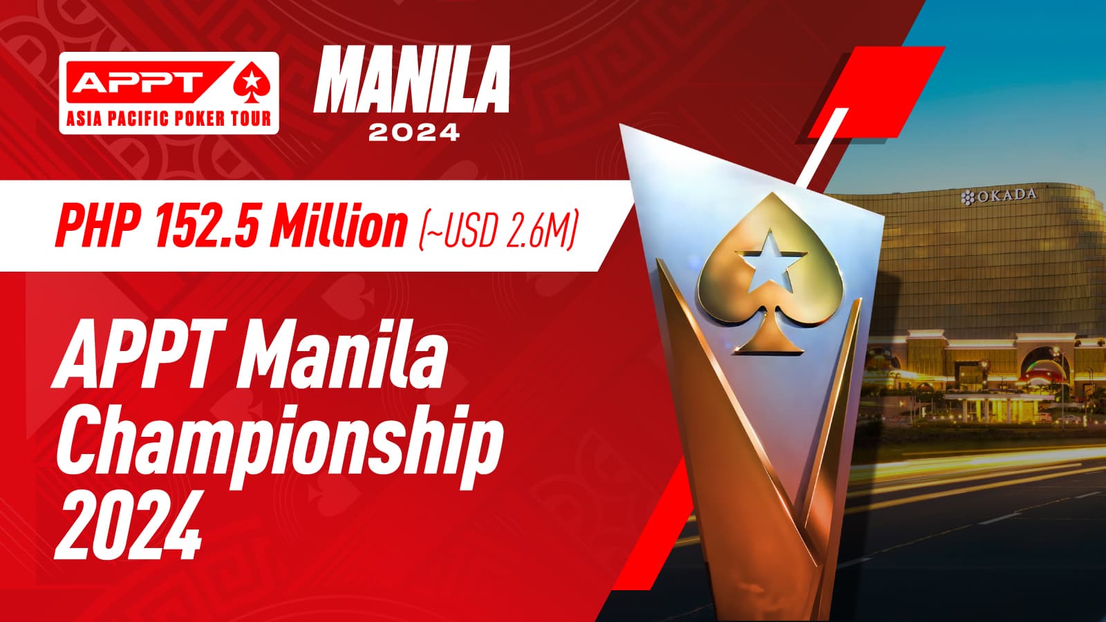 PokerStars LIVE’s PHP 152.5 Million (~USD 2.6M) guaranteed APPT Manila Championship 2024 officially underway