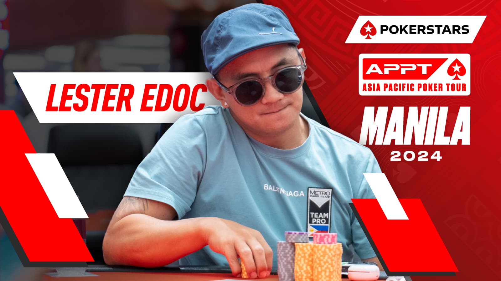 Lester Edoc Bags APPT Championship Day 1A Chip Lead