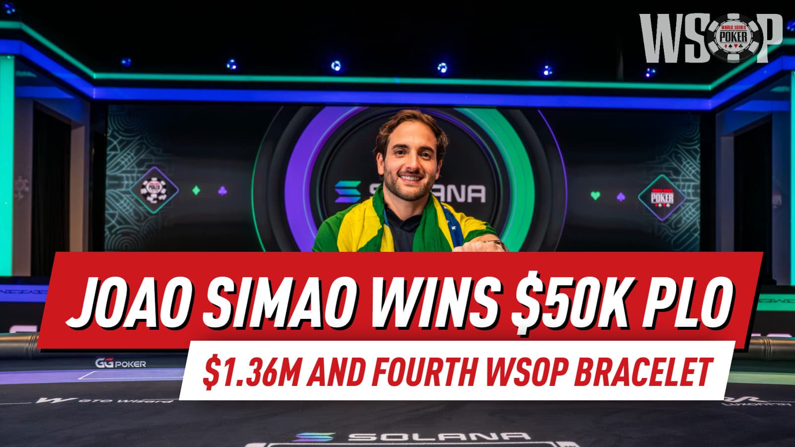 Joao Simao Wins Fourth WSOP Bracelet In $50K PLO High Roller For $1.36M