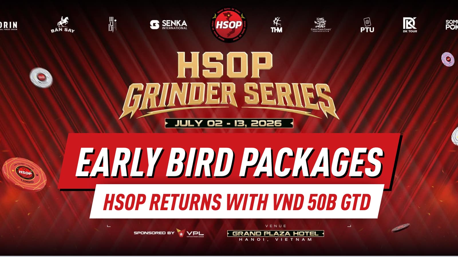 Hanoi Series of Poker (HSOP) Announces 2026 Grinder Series with VND 50 Billion Guaranteed