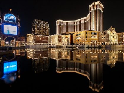 Venetian Macao building at night