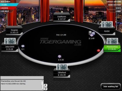 tigergaming poker table 1