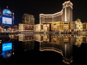 Venetian Macao building at night