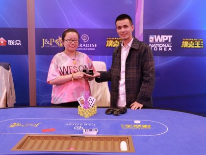 THC Charity Champion Li Yan with Zhou Quan