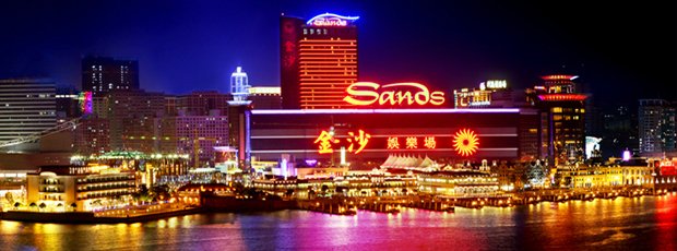 Sands Macao building at night