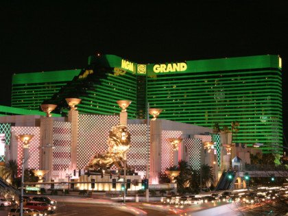 MGM Resort & Casino building at night
