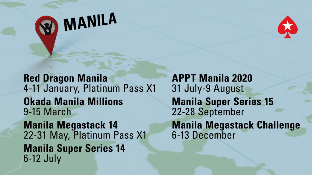 PokerStars Live Manila 2020 Schedule