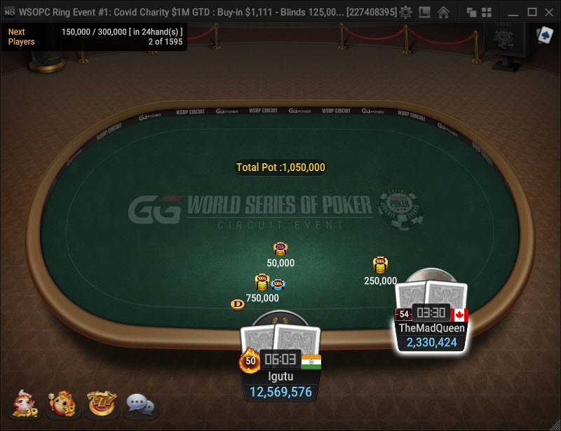 Event #1: Covid Charity $1M GTD