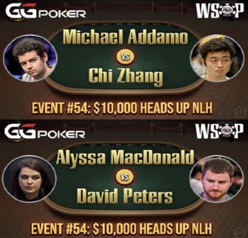 Final four in WSOP 54 10000 Heads Up No Limit Hold’em Championship