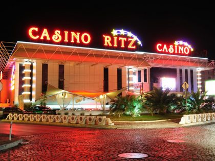 Casino Ritz building at night