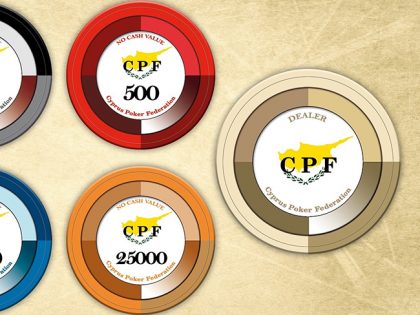 Cyprus Poker Federation tokens with logo