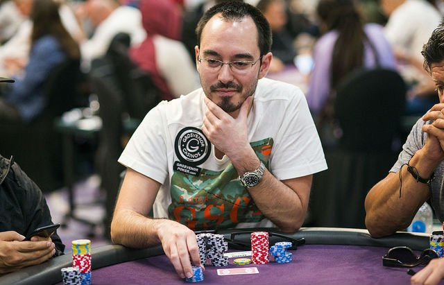 Will Kassouf pondering at the poker table
