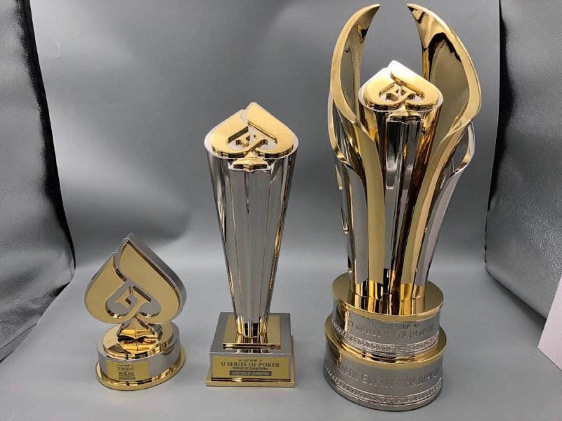 Eight winners of this year’s U Series of Poker - World of Champions to receive impressive collection of trophies