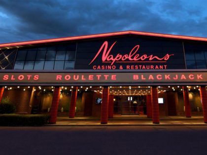 Napoleons Casino Sheffield building at night