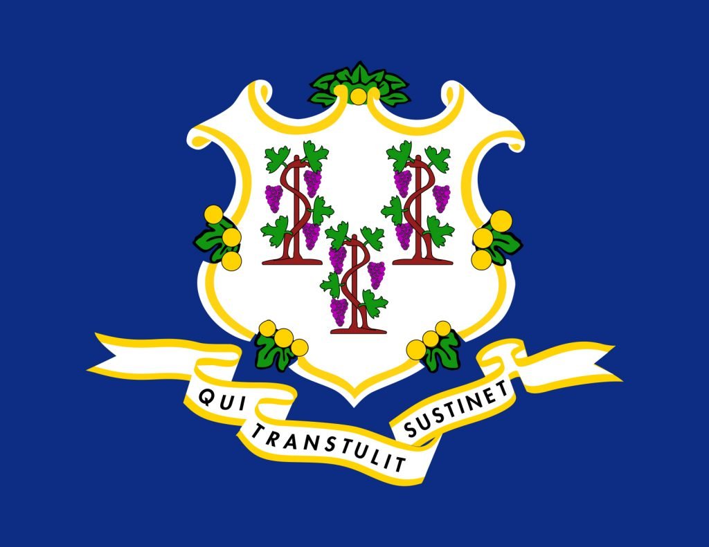 flags Connecticut state flag design arms coat 1897