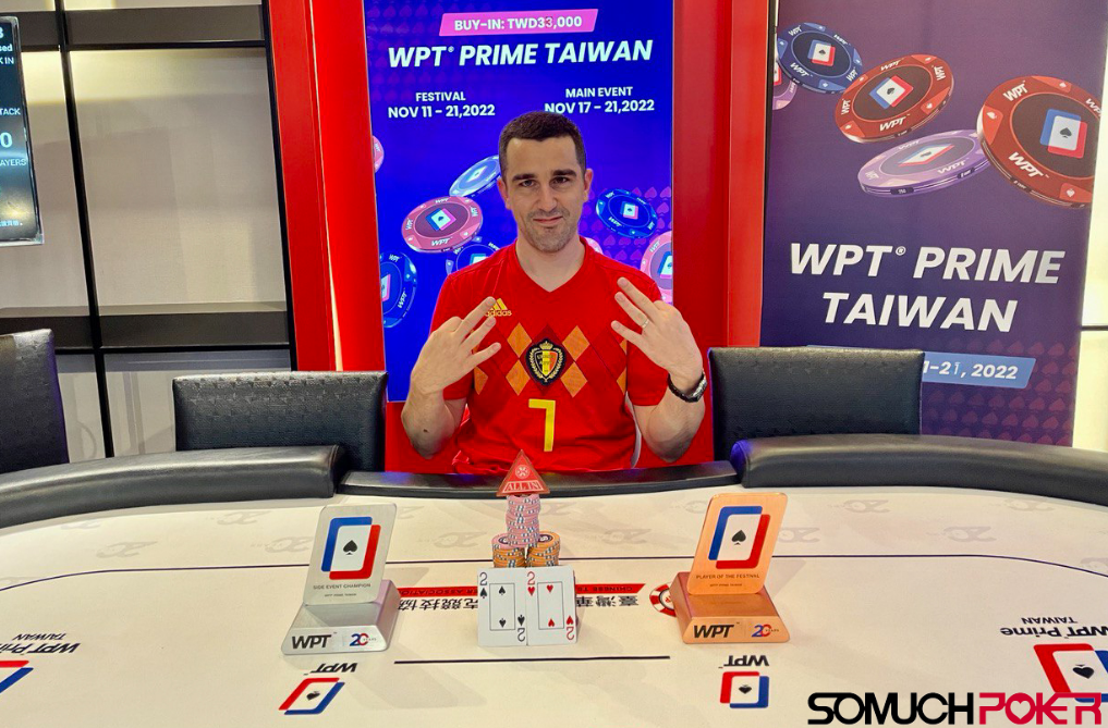 Record breaking WPT Prime Taiwan pays out over US$2.3M; Kristof Segers clinches Player of the Festival; highlights inside