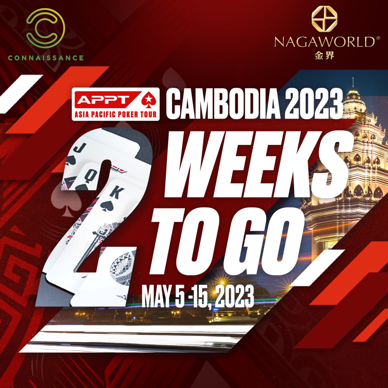 Two weeks away from the Asia Pacific Poker Tour's return to the Kingdom of Wonder - NagaWorld Phnom Penh - May 5 to 15 
