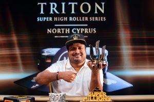 Champion Santhosh Suvarna 2023 Triton Cyprus SHRS EV01 25K GG Millions Live Final Table Giron 7JG5348