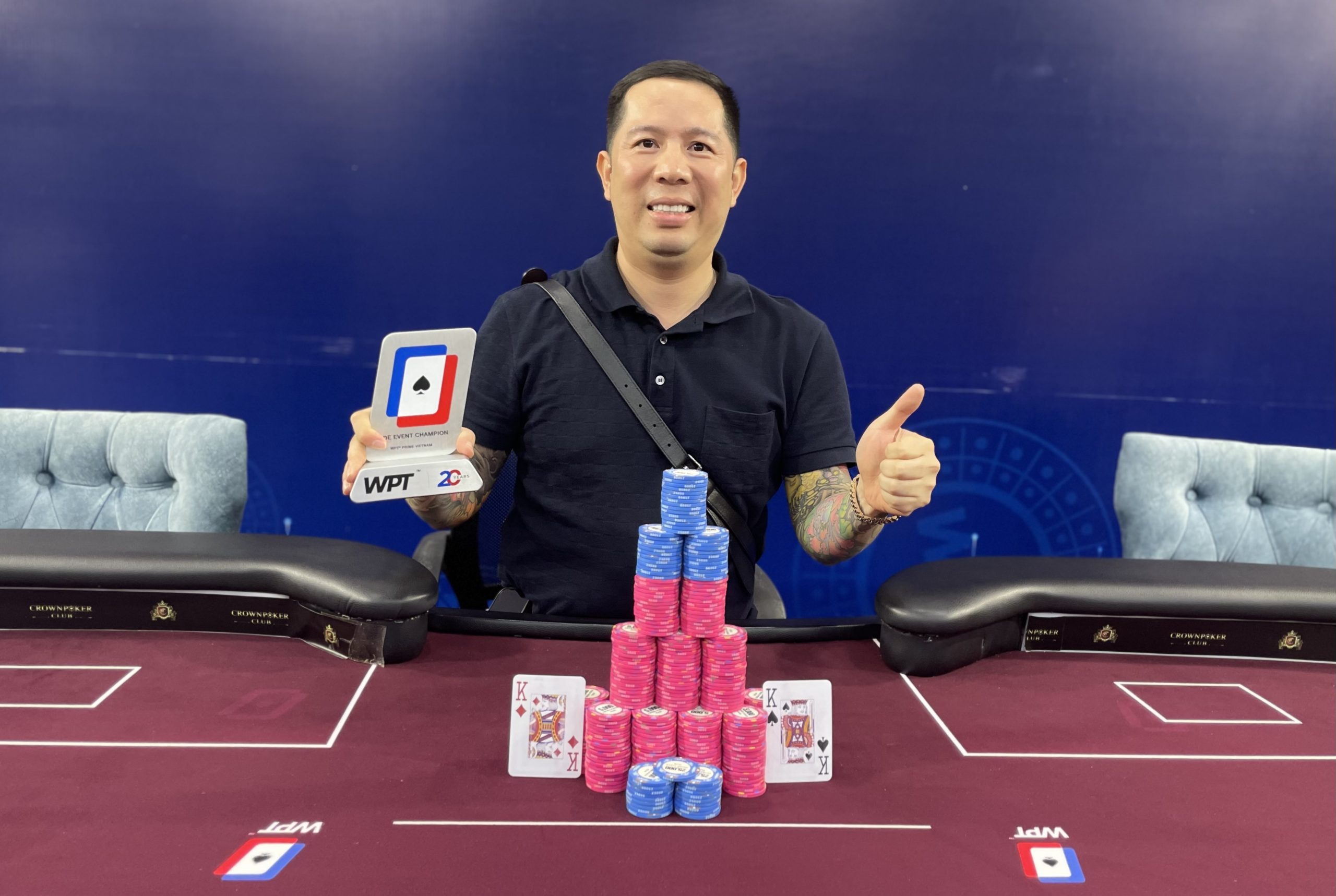 WPT Prime Vietnam: Overjoyed champions on opening day: Quan Trung Nguyen, Vinh Nguyen, Thanh Hung Tran; Opener Day 1A sees 14 advance