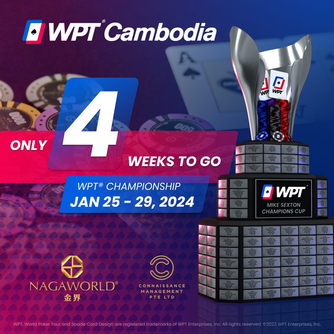 Four weeks away from WPT Cambodia - first Main Tour in Southeast Asia feat. USD 1.7 Million in guarantees and USD 6K in Player of the Festival prizes