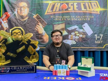 Chase Cokaliong ships inaugural Chase Cup Main Event title for PH₱ 1,140,183 (~USD 19,930) following three way deal